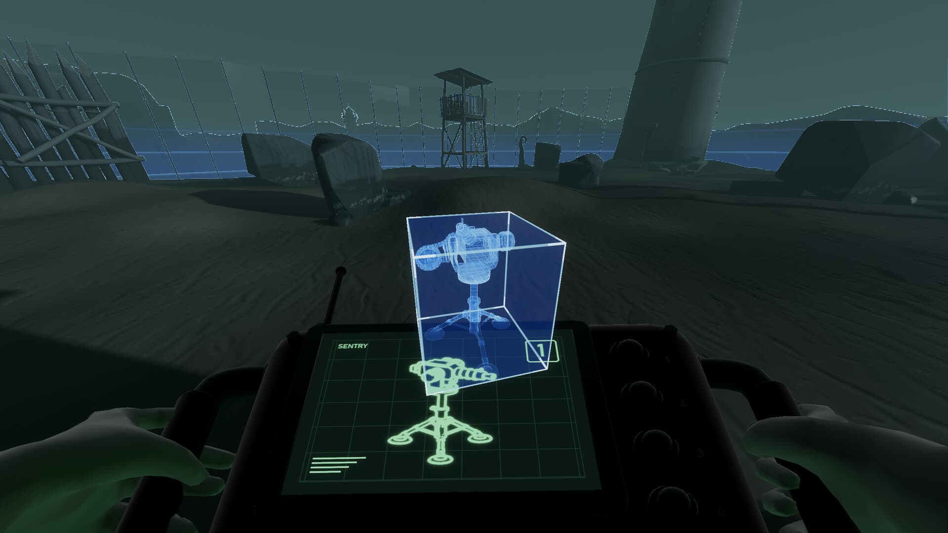 Placing a sentry with the Struction Console.